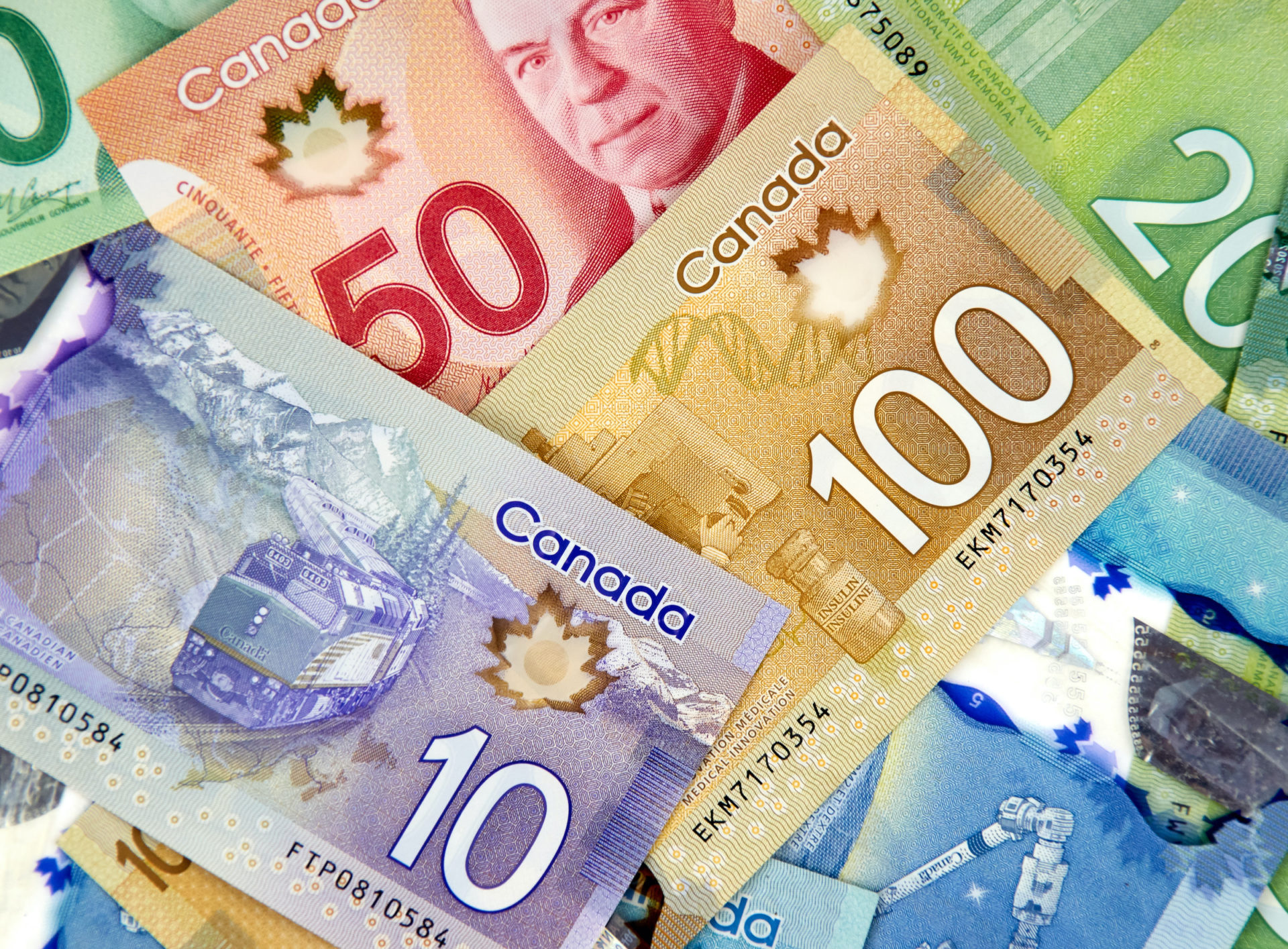 Canadian currency bank notes