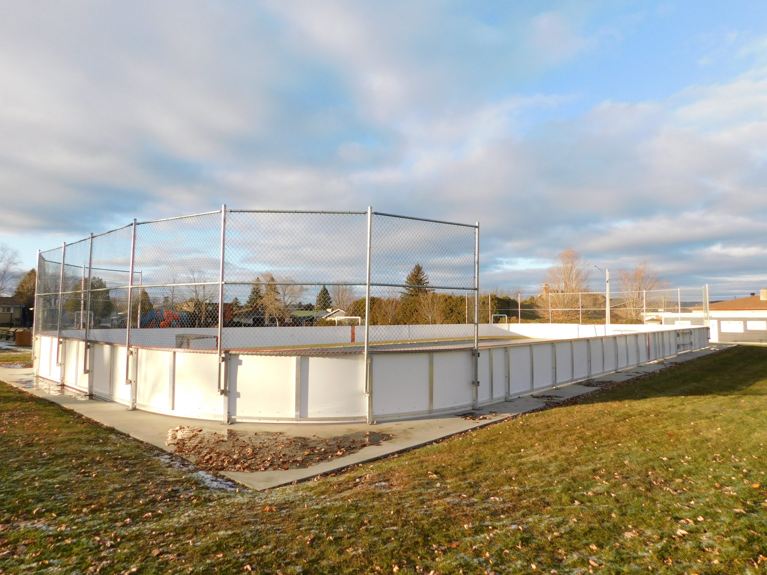 A Hawkesbury resident thinks an open-air roof over the rink at Larocque Park would help encourage more winter recreation at the neighbourhood park. The roof would keep the ice rink shaded from sunlight and reduce melting ice problems at one end of the rink and also help keep snow off of the rink that would prevent its use for skating and recreational hockey.