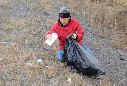 Roadside litter pickup duty for retired custodian