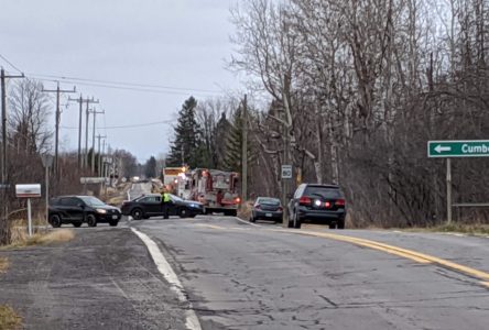 Fire damages cabin on Russland Road