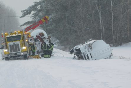 Heavy snow detours oil truck
