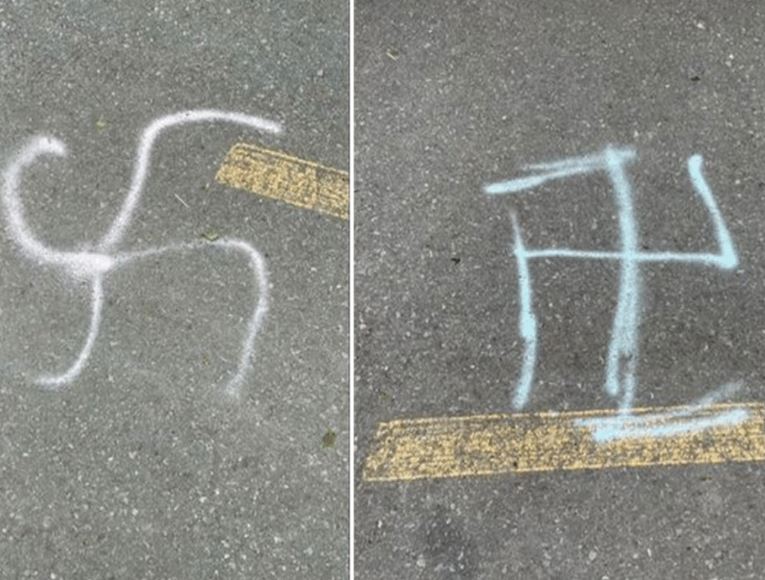 Swastikas spray-painted on New York Trail