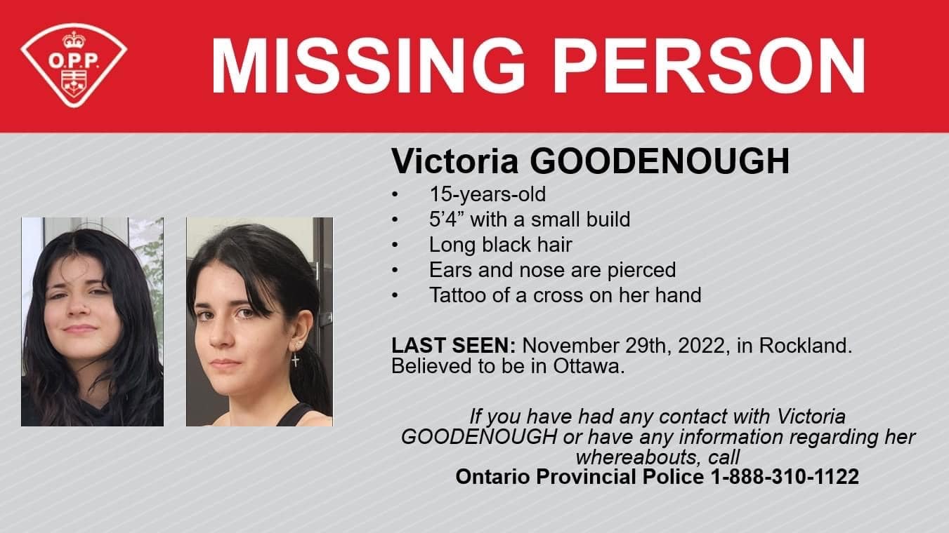 OPP still looking for 15-year-old Victoria