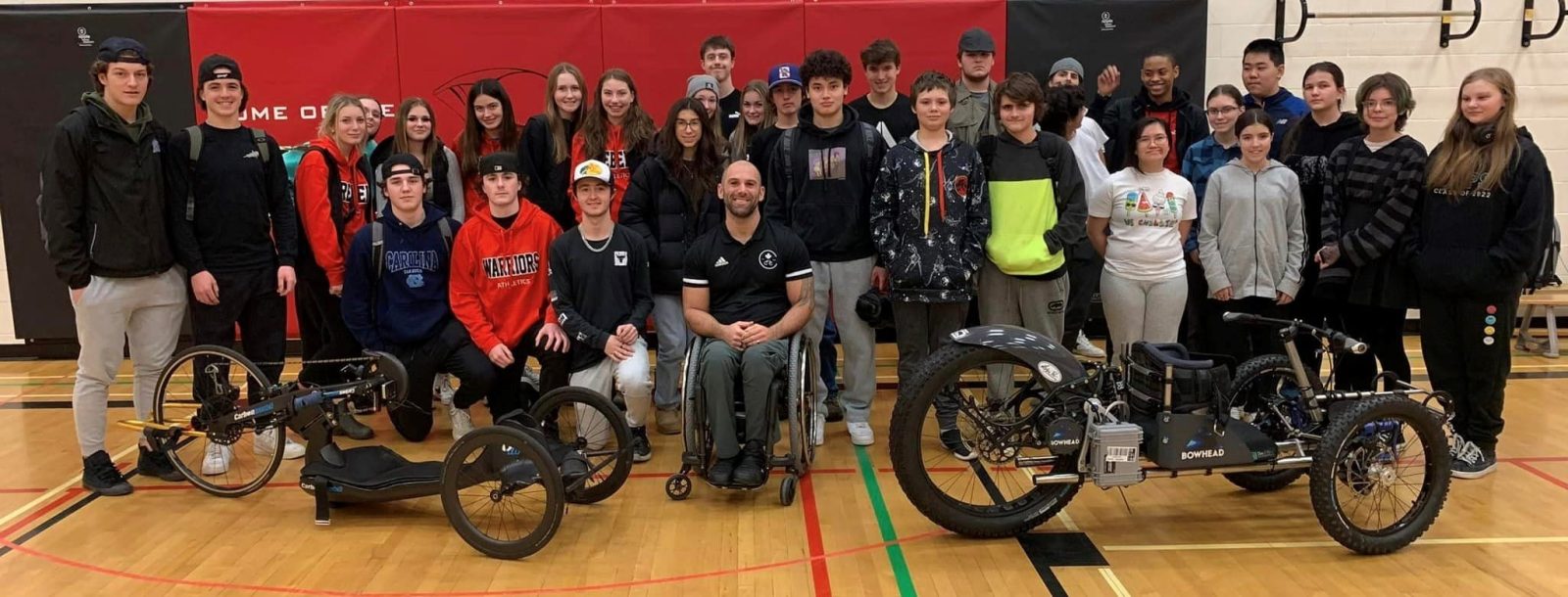 Joey Desjardins offers life lessons to students