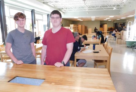 Students assemble school library makeover project