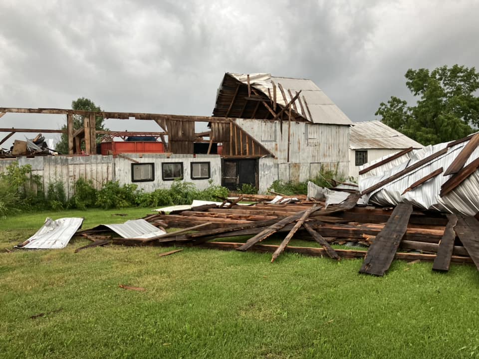 Dommages constatés dans les CUPR suite à des vents violents et des alertes à la tornade